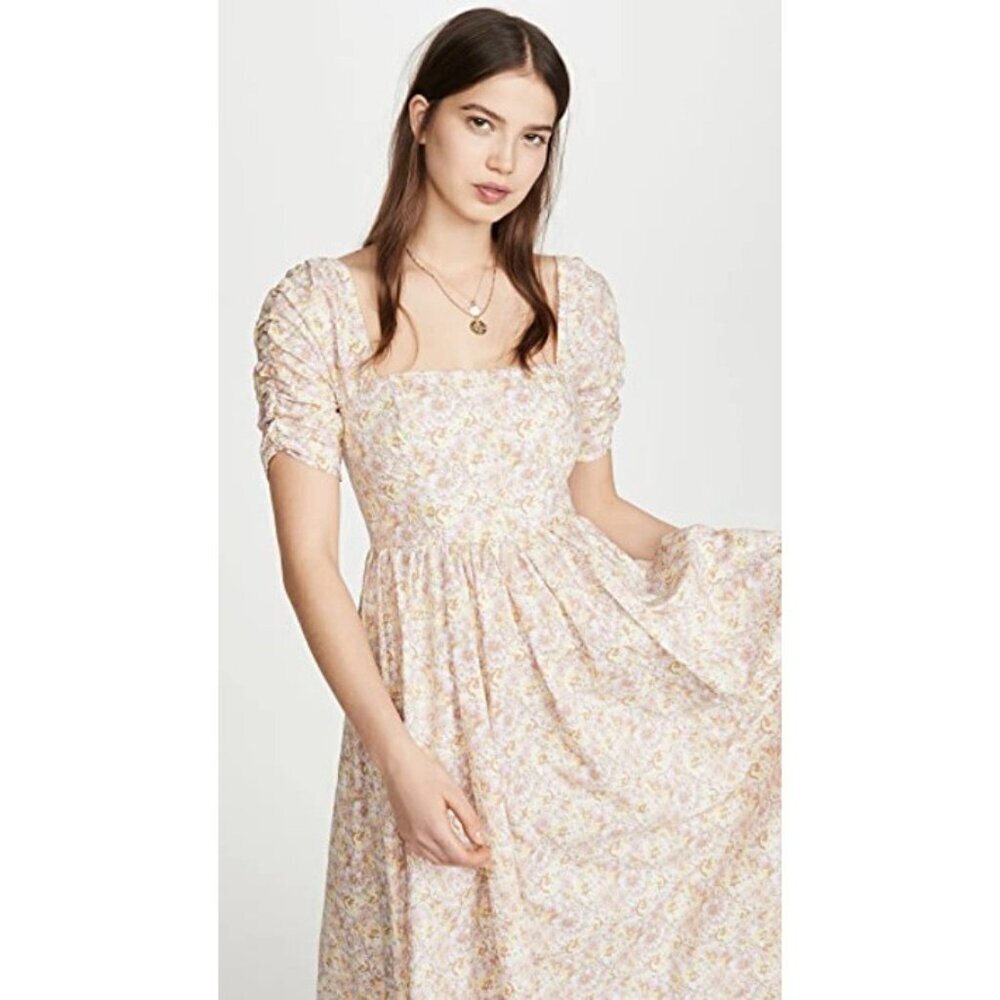 She’s A Dream Free People Midi Dress Size 2-Floral Powder Combo OB1086666 NEW - Picture 3 of 6